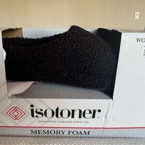 Isotoner Black Memory Foam Slippers